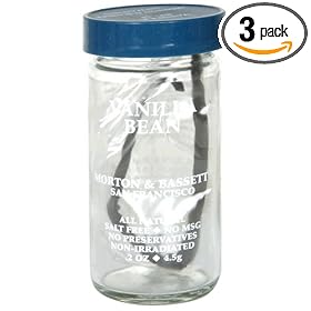 Morton & Bassett Vanilla Bean, .1-Ounce Jars (Pack of 3)