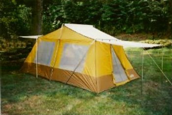 Trek 14x10 Family Two Room Cabin Tent, Heavy Duty Frame