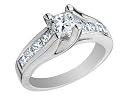 Princess Cut Diamond Engagement Ring 1/2 Carat (ctw) in 14K White Gold