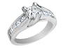 Princess Cut Diamond Engagement Ring 1/2 Carat (ctw) in 14K White Gold (Certified), Size 7