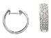 Sterling Silver and Diamond Hoop Earrings