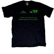 Oregon Trail WAGON DOWN by the RIVER Black T-Shirt Tee