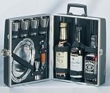 Trav-L-Bar Polystyrene 3-Bottle Travel Bar Set, Black