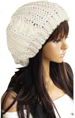 New Winter fashion Women Beret Braided Baggy Beanie Crochet Knitted Hat Cap