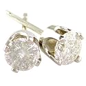 1/2-ct. Diamond Stud Earrings in 14K White Gold