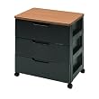 Iris HG-553 Premier Collection 3-Drawer Storage Chest, Black and Cherry
