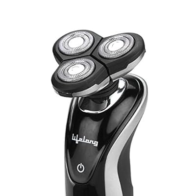 Lifelong Flexible 3-head Wet and Dry Electric Shaver for Men (Grey)