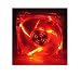 80mm Firework RED LED Fan