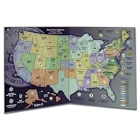 State Series Quarter Map, Gray, Folded