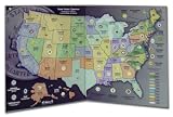 State Series Quarter Map, Gray, Folded