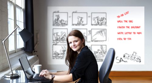 Corporate Self-adhesive Whiteboard (4 X 6 Ft) Whiteyboard