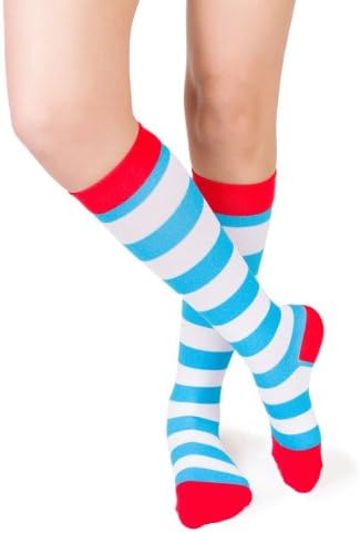 Nabee Socks Women's Waldough Socks, Large, Red/White/Blue