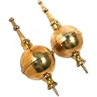 2 Finial Spire Clock Repair Part Brass Round 4 1/4"