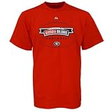 Majestic Georgia Bulldogs Scarlet Be the Ball Football T-shirt