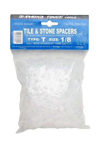 Diamond Tough T-Shaped Hard Plastic Stone Spacers - 1/8