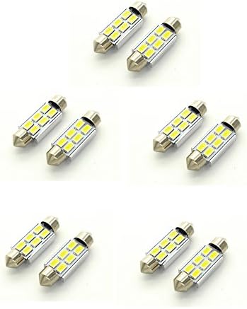 10Pcs Car Interior Led 39mm C5W C10W Canbus 9SMD 5730 DC12V Dome Festoon Light for bmw toyota honda (39MM)
