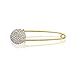 Bling Jewelry Plated Alloy Crystal Disco Ball Safety Pin Brooch Plated