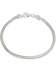 3mm Artisan Snake Bracelet in Silver for most 4mm Charms - 7 Inch