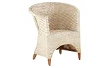 CHAIR RATTAN WEAVE WHITE WASH  IRIS