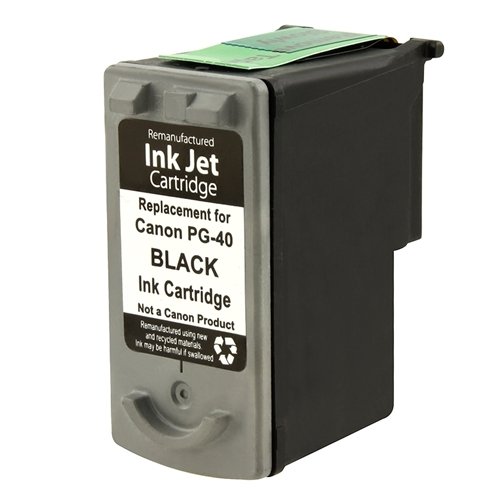 Remanufactured Black Ink Cartridge for Canon PG-40