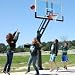 Pro Dunk Platinum: In-Ground Adjustable Outdoor Basketball Goal Hoop with Regulation-Sized 72 Inch Glass Backboard Adjustable from 5.5 Feet for Home Courts and Institutions