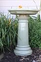 Ceramic Birdbath - Tan Marble