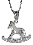 Sterling Silver Hollow Rocking Horse Charm
