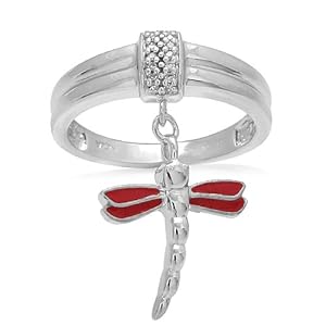 Dragonfly Diamond Ring
