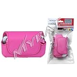 High Quality Hot Pink Leather Horizontal Stylish Carry Case Pouch With Magnetic closing flap For Motorola i570, i880 / i885