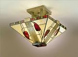 Dale Tiffany 2726/2LTF Mission Henderson Two Light Semi Flush Mount in Antique Bronze
