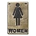 TableCraft 465634 Bronze 4" x 6" Women Restroom Sign