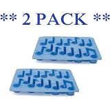 Kikkerland Cool Tunes Ice Trays ** 2 PACK **