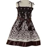 Toddler Girls Clothes BLACK FLORAL SMOCKED Dress BONNIE JEAN Spring Girl 2T-4T