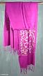 Silk and wool shawl, 'Royal Fuchsia'