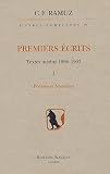 Oeuvres Complètes Premiers écrits Textes inédits 1896-1903 en 2 volumes : Tome 4, 1 : Poèmes et nouvelles , Tome 4, 2 : La Vie et la Mort de Jean-Daniel Crausaz