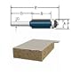 BOSCH 85442M 1/2-Inch Diameter 2-Inch Cut Carbide Tipped Double Flute Flush Trim Router Bit 1/2-Inch Shank With Ball Bearing
