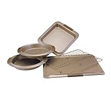 (Promotion: Order in the next 18 hours) The cheapest Anolon Advanced Bronze Nonstick Bakeware 5-Piece Set with Silicon Grips