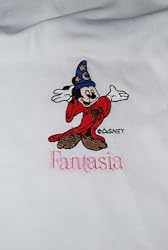 Embroidered Mickey Fantasia T on White Shirt Adult-S