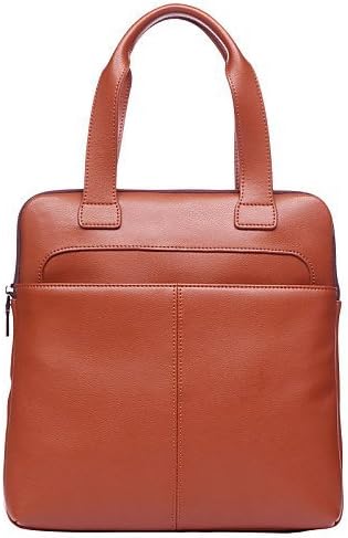 X.BNJ Men Briefcase Top Grade Genuine Leather Business Handbag Vintage First Layer Cowhide Shoulder Bags Brown