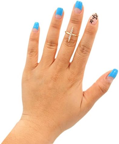 Odd Shop Gold Plated Pave Stone Bar Simple Ring for Women