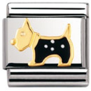 Nomination Composable Classic TIERE - LAND 1 Edelstahl, Email und 18K-Gold (Terrier Dog) 0 Preisvergleich