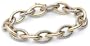 14k Yellow and White Gold Oval Link Bracelet, 8.25"