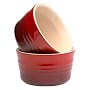Le Creuset Stoneware 7-3/4-Ounce 2-Piece Ramekin Set, Red