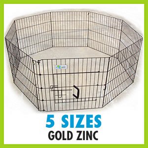 Childrens Toyshop  Pet Supplies : 30"H x 24" 8 Panel GoGo Gold Zinc Exercise Pen w/ Door