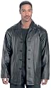 3/4 Length Mens Classic Leather Coats - Color : black - Size : XL