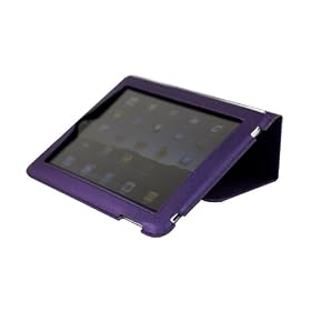 CaseCrown Canvas Horizontal Flip Stand Case (Purple) for the Apple iPad Wifi / 3G Model 16GB, 32GB, 64GB