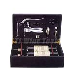 TJ Wood Wine Accessory Gift Set, 2 Bottle Wine Box