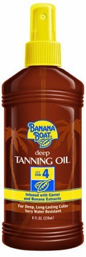 Banana Boat Dark Tanning Oil Spray Spf 4 , 8-Ounce Units (Pack of 3)