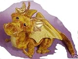 Plush Topaz Golden Dragon 15"