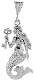 Sterling Silver Movable Mermaid Pendant